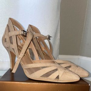 Women Pointed Toe Suede Heels  - Audrey Brooke Velda